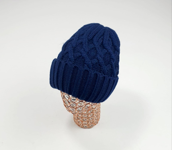 Шапка Март крупновяз. Дельта (т.синий)